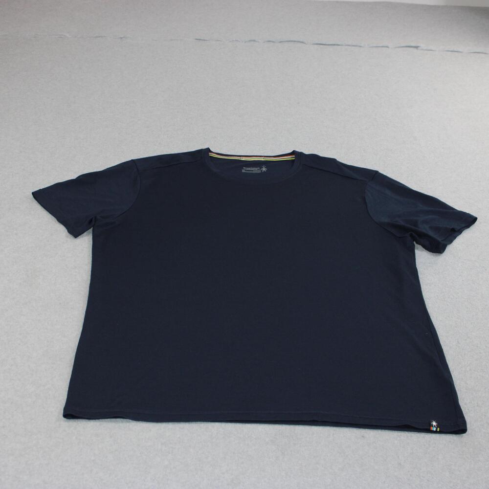 Smartwool Merino Sport 150 Shirt Mens XL Blue Short Sleeve Hiking Base Layer